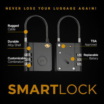 SmartLock Pro™- Never Lose Your Luggage Again!